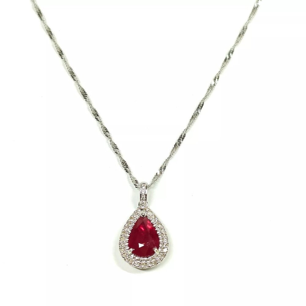Jewelry Pendant Necklace Ruby White Gold 3265301